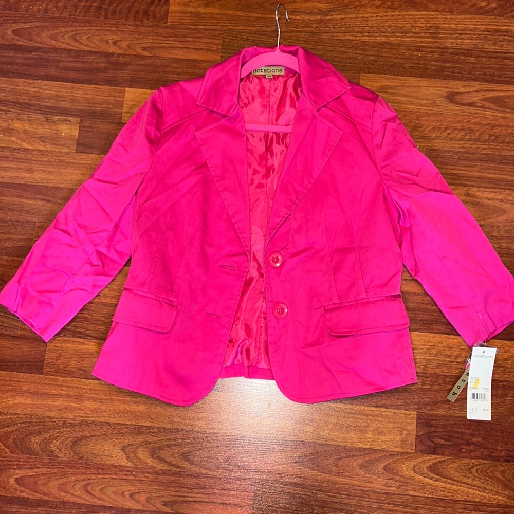 Notations Womens blazer, hot pink, size small